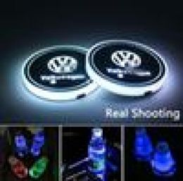 Car Logo LED Cup Pad led Cup Coaster USB Charging Mat Luminescent Cup Pad LED Mat Interior Atmosphere Lamp Decoration Light for 1271281