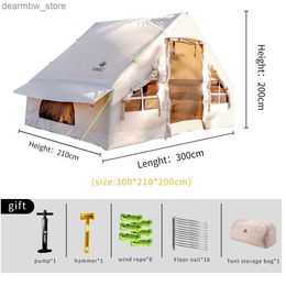 Tents and Shelters Inflatable Tent Tents Outdoor Camping Waterproof and Sunscreen Large Space for 3-4 People Family Dinner L48