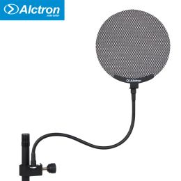 Microphones Alctron MA019B All Metal Mesh Pop Filter, Protect Microphone From Spray Of Moisture, High Quality Mesh Cover Flexible Gooseneck