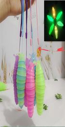 2022 new small luminous Fidget Slug decompression toy caterpillar lanyard slug children vent cartoon toys DHL Y022152392