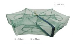 NEW 616 Holes Automatic Folding Fishing Net Shrimp Cage Nylon Foldable Crab Fish Trap Cast Net Cast Folding Fishing Network6116605