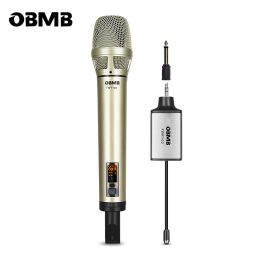 Microphones FWM102 Wireless Microphone Handheld Karaoke Microphone UHF adjustable Frequency Wireless Microphone