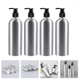 Liquid Soap Dispenser 4 Pcs Dispensing Aluminum Bottles Press Bottle Plastic Go Containers Holder Empty Sub Storage Baby