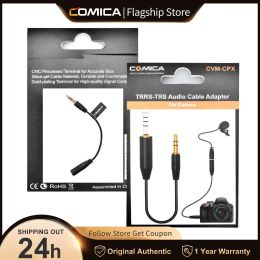 Accessories Comica CVMCPX(TRRSTRS) 3.5mm TRRS To TRS Audio Cable Microphone Audio Cable For Camera Smartphone