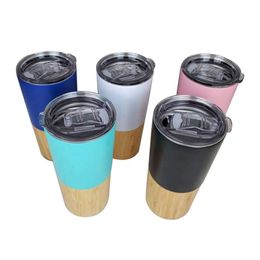 Wholesale Eco Friendly Double Walled Vacuum Insulated Cool 20 Oz Bamboo Wine Tumbler