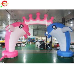 Outdoor Activities Free Air Ship 10mW (33ft) With blower Giant Dolphin Inflatable Arch Archway Gate Door for Sale
