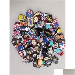 Jewellery 30/60/100Pcs Wholesale Cartoon Shoe Charm Decoration Buckle Accessories For Clog Charms Clog Pins Random Styles Drop Delivery Dhew3