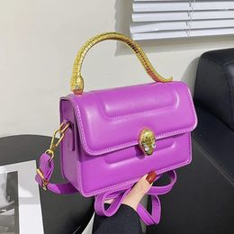 Shoulder Bags PU Leather Bag For Women 2024 Simple Luxury Solid Colour Crossbody Ladie Design Fashion Handbag And Purses