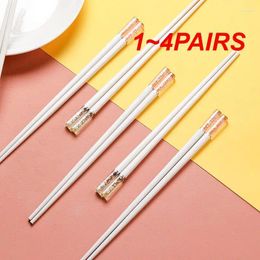 Chopsticks 1-4PAIRS Household Amber 24cm Kitchen Bar Supplies Cherry Blossom Blossoms Not Easy To Mould