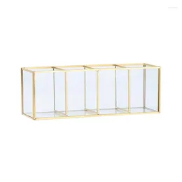 Storage Boxes Cosmetic Brush Holder Transparent Cosmetics Container Ring Pencil Lipstick Make Up Brushes Organizer