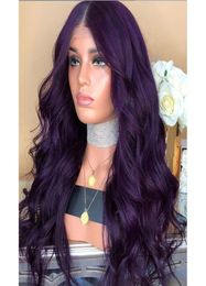 70CM Natural Long Wig Purple Party Cosplay Female Long Curly Hair Fashion Synthetic Wig wavy hair 2M811144769740