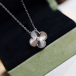 High Version Original 1to1 Brand Necklace Silver Jewelry 990 Flower Clover Chain Fashionable and Trendy Designer High Quality Choker Necklace