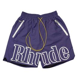 Designer Shorts Rhude Shorts Summer Fashion Beach Pants Men High Quality Street Wear Red Blue Black Purple Pants Mens Short Us Siize S-xl 581