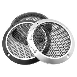 Accessories for 4" Inch 119mm Speaker Grill Conversion Net Cover Car Audio Decorative Circle Full Metal Mesh Grille Black/siery