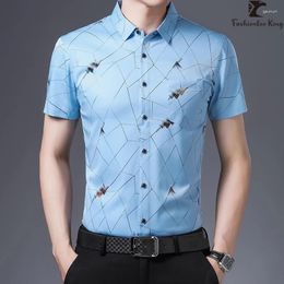 Men's Casual Shirts Men Korean Fashion Shirt Business Formal Short Sleeve Summer Top