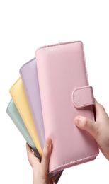 A6 PU Leather Notebook Notepads Cover Refillable 6 Ring Binder Loose Leaf Personal Organiser Blue Yellow Purple Pink XBJK21059538500