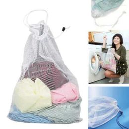 Laundry Bags Drawstring Large Capacity Bra Underwear Socks Foldable Mesh Bag Household Clothes Care Accessories