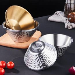 Bowls Korean Stainless Steel Ramen Noodle Instant Soup Kitchen Utensils Bowl Creative Tableware Plates For Salad Fruit