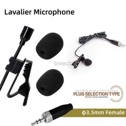 Microphones Omnidirectional Lavalier Microphone Lapel Clip Mic 3.5mm Female Connector For Sennheiser Wireless System High Quality 240408