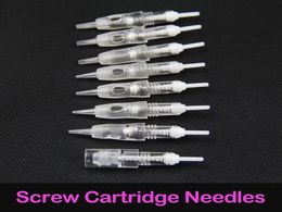 50pcs High Quality 8mm 1r3r5r5f7f Screw Cartridge Needle For Micropigmentation Device Permanent Makeup Machine With Panel2506532