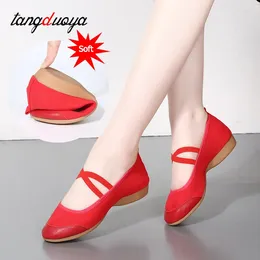 Dance Shoes Factory Wholesale In Stock Black Red Men Women Stretch Canvas Wear Jazz Closed Rubber Sole