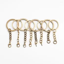 Keychains 2024 CLASSIC 20PCS Ancient Bronze Keyring Series FOR Jewellery DIY CRAFTS