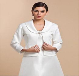 New Custom Made Vintage Long Sleeve Satin Party Evening Casual Clasp Wedding Wraps Coats Jackets7907395