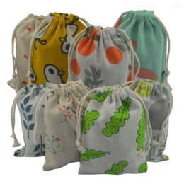Storage Bags 2pcs Stylishly Store Your Jewelry And Cosmetics Linen Drawstring Home Shose Pouch 20x30cm/25x32cm/35x45cm