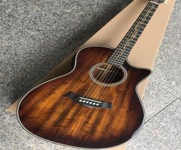 Custom whole 41 inch k24 koa solid acoustic electric guitar ebony fingerboard provide custom service3786794