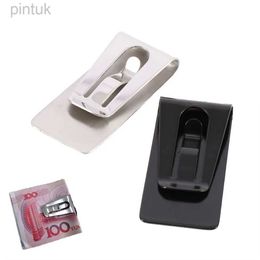 Money Clips Stationery Portable Bill Clip Stainless Steel Ticket Holder Business Card Cash ID Hollow 240409