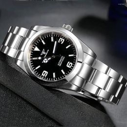 Wristwatches 36mm 39mm Polish Bezel Automatic Watch Men S NH35A Movt Steel Band 904L Tandorio Brand 100m Waterproof Sapphrie Glass Rejor