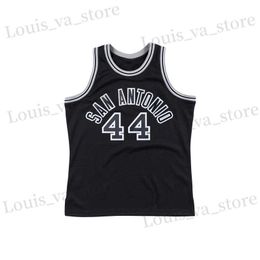 Men's T-Shirts Summer New Mens Pullover Round Neck Mesh Tank Top Spurs Fan Support Top Slveless Basketball Training Tank Top Sportswear T240408