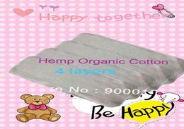 Baby Hemp Organic cotton 20pcs 4 Layers Washable Baby Cloth Diaper Nappy inserts6817371