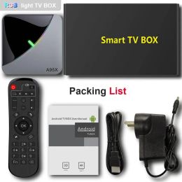 Box A95X F3 Air RGB Light TV Box Android 9.0 Amlogic S905X3 4GB 64GB Wifi 4K 60fps Y0ube Smart TV Box A95XF3 X3