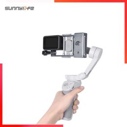 Cameras For DJI OSMO Action 3 Gopro Universal Camera Adapter for DJI OM5 OM4 SE Adjustable Self Weight Design DJI OM4 Accessories Parts