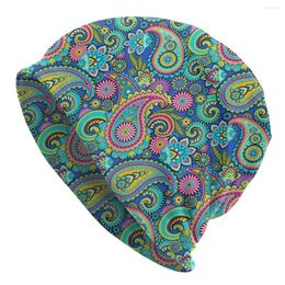 Berets Fashion Paisley Chicano Bandana Style Caps Vintage Men Women Outdoor Skullies Beanies Hats Warm Dual-use Bonnet Knitting