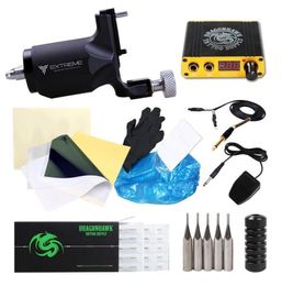 Dragonhawk Rotary Tattoo Kit Extreme Machine Power Supply Needles Set D101341173931