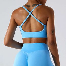 2024 Lu Lu Yoga Bra New Sexy Fiess Seamless Quick Dry Running Solid Colour Push Up Sports Bra for Women Lemon Vest Summer Tops Woman