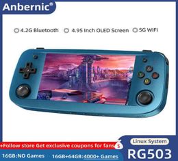 Anbernic RG503 Retro Handheld Video Game Console 495inch OLED Screen Linux System Portable Game Player RK3566 Bluetooth 5G Wif H8030779