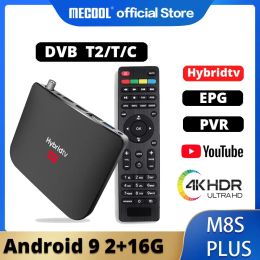 Box MECOOL 2020 NEW M8S Plus DVB T/T2 Android 9.0 TV Box Amlogic S905X2 4K H.265 2.4G WiFi Set Top Box