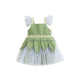 Девушки платье девушки очаровательное кружевное платье без рукавов для ребенка - идеальный косплей Хэллоуин и сказочные вечеринки принцессы.