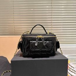 Designer 10a Original Quality Luxury Bags 22k Vanity Case 17cm Genuine Leather Cosmetic Bag 240415