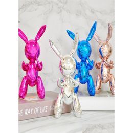 Arts And Crafts 25Cm Balloon Rabbit Art Figurine Craft Shiny Dog Statue Home Decoration Accessories Xmas Gift Resin Crafts3256426 Drop Dhc8R