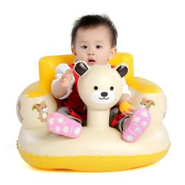 Funny Bear Inflatable Baby Chair Bath Room Stools Portable Children Seat Kids Feeding Learn To Sit Play water Games Bath Sofa 240401