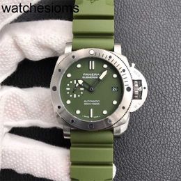 Panerass Watch Luxury Men's Wristwatch Designer Factory Sapphire Mirror Automatic Movement Size 44mm Rubber Strap