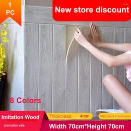 Wall Stickers 3D Wallpaper Self- Adhesive Woodr Grain Sticker Soft Package Kindergarten Room Walls Decor Waterproof Foam