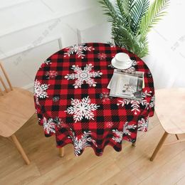 Table Cloth Merry Christmas Snowflakes For Party Decoration Round 60 Inch ChristmasThemed Tablecloths Dinner Kitchen Picnic