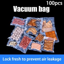 Baking Tools 100Pcs/Lot BPA-Free Food Vacuum Plastic Sealing Bags Preservation Sealed Bag Household Reusable