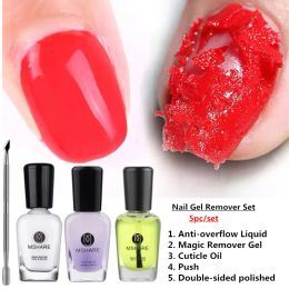 Dresses Mshare Magic Remover Nail Gel Polish 5pc Soak Off Top Coat Remover Peel Off Magic Fast Burst Gel Manicure Lacquer Uv Led Gel