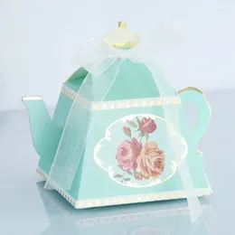 Gift Wrap 50pcs/lot Creative Sugar Candy Box School Party Banquet Gifts Tea Cup Teapot Shape Package Wedding Supplies